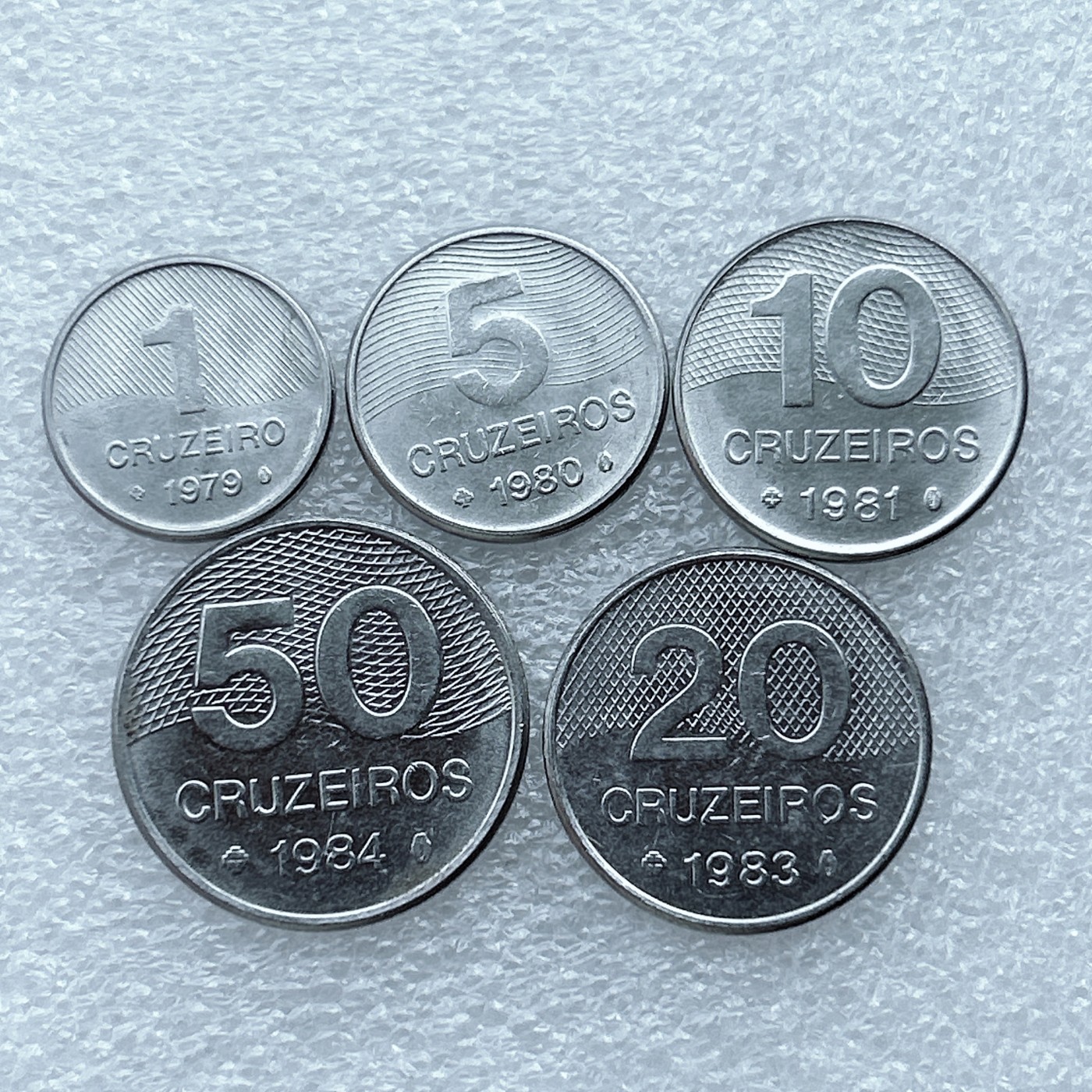 全场一元起拍 世界钱币散币场 第27期 巴西5枚一套