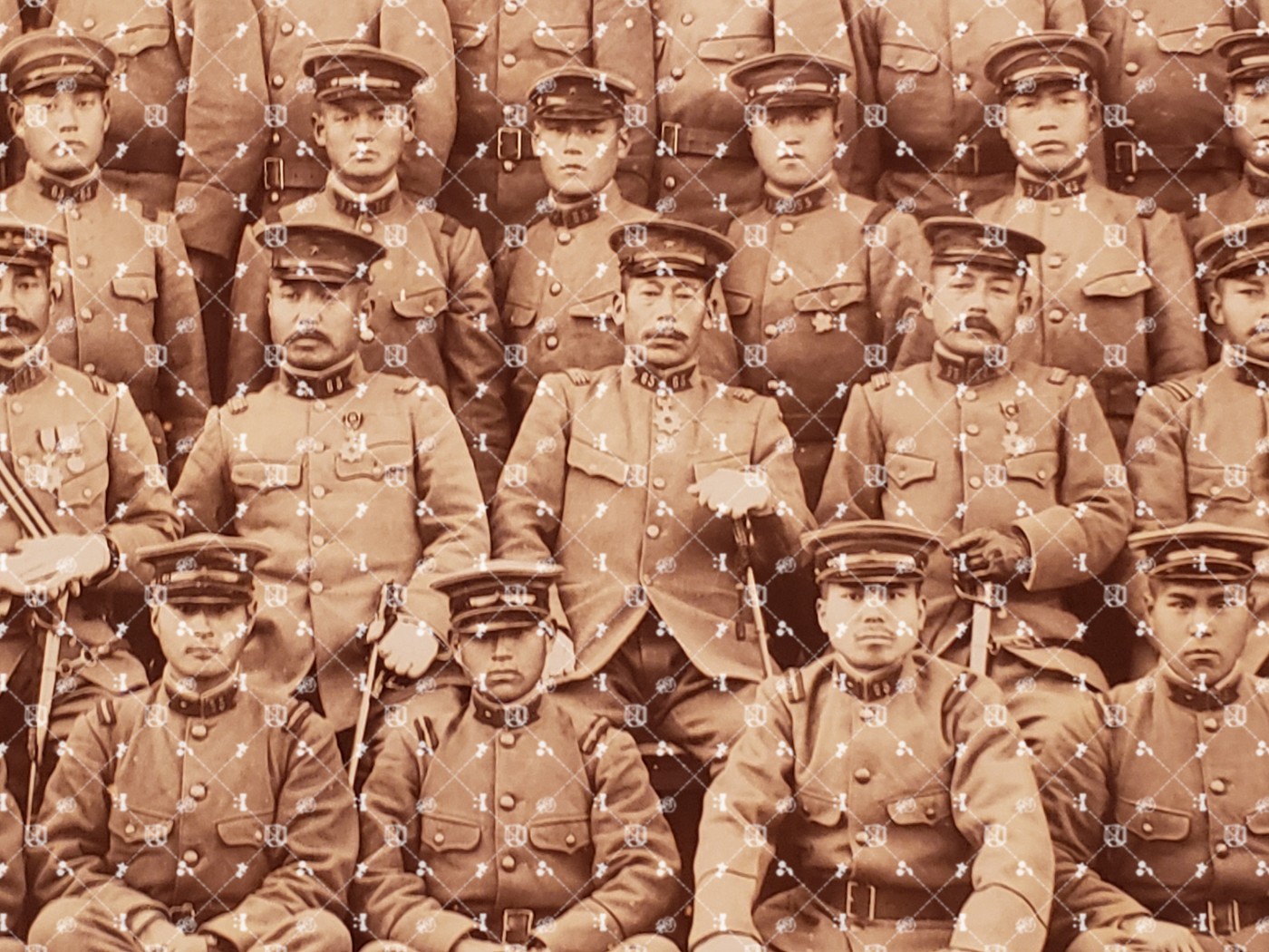 🤔经典时尚给钱就麦系列专场② 勋记证书照片信件任命书协会纸等【履历不多赘述，大部分我都没查喵】 步兵第六十五联队集体照（若松白虎部队，地点福岛县会津若松市步兵第六十五联队兵舍前）