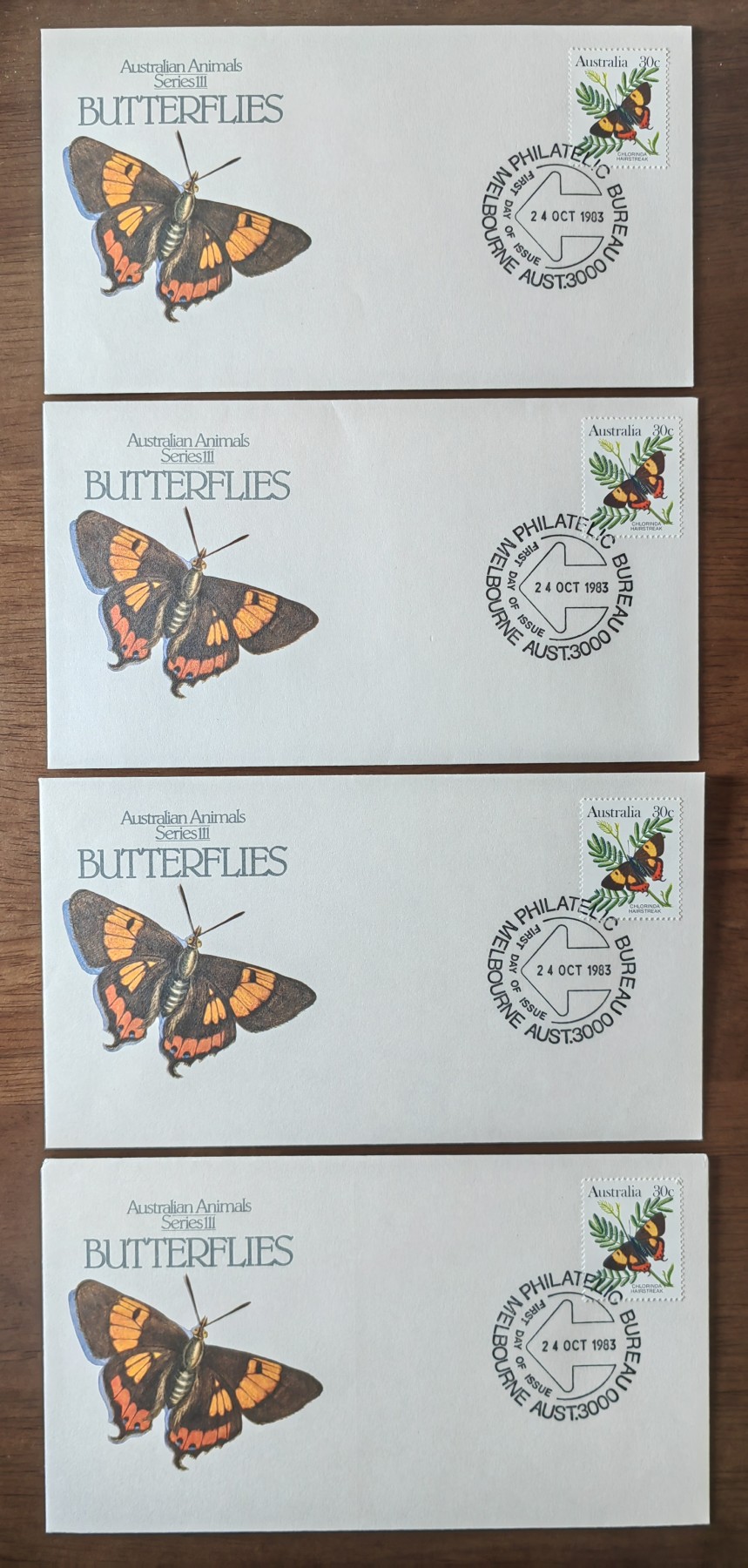 外国邮品精品专场（秒杀场）第①①场 澳大利亚昆虫 蝴蝶