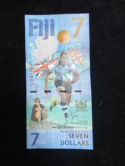 纸币 - 斐济7元-7人橄榄球里约奥运会夺冠纪念