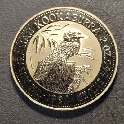 0起1加-纯粹捡漏拍-240双节炸场包邮连拍第四场东欧平原的金戈铁马 - 【少见】澳大利亚1992年2元50MM2盎司翠鸟纪念银币-量5000