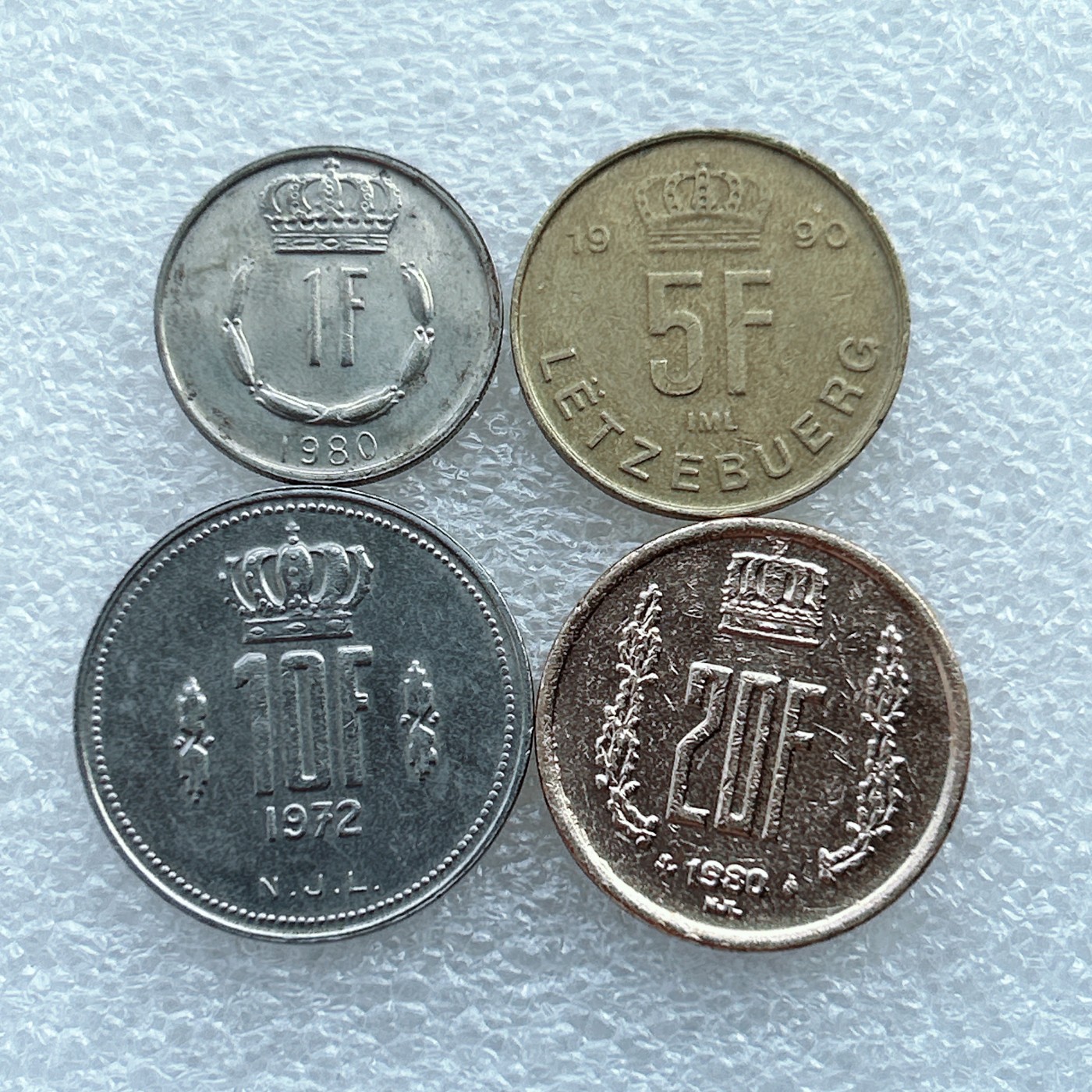 全场一元起拍 世界钱币散币场 第27期 卢森堡4枚套币