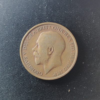 23046 - 英国1便士1911首年乔治五世30.8mm铜币欧洲外国大硬币钱币4622
