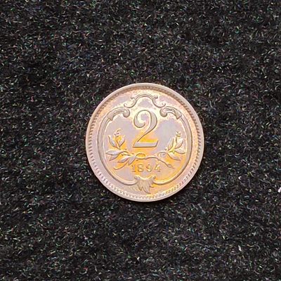 巴斯克收藏第176期 散币专场 10月10/11/12号三场连拍 全场包邮 - 奥匈帝国 弗朗茨·约瑟夫一世 1894年 2赫勒铜币