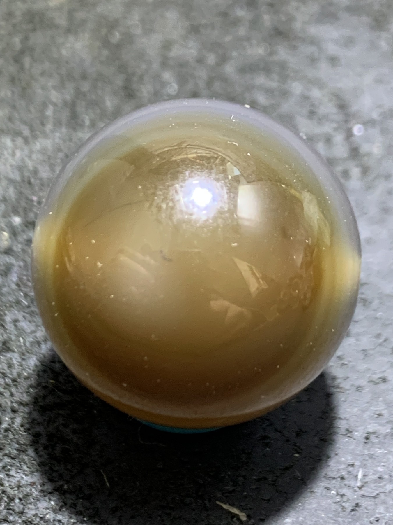 精品药师玛瑙手工雕刻太极珠子一颗