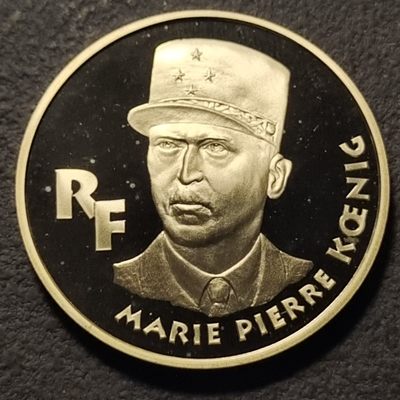 0起1加-纯粹捡漏拍-241双节炸场包邮连拍第五场银光闪耀的璀璨之夜 - 法国1994年100法郎马里-皮埃尔·柯尼希将军精制纪念银币