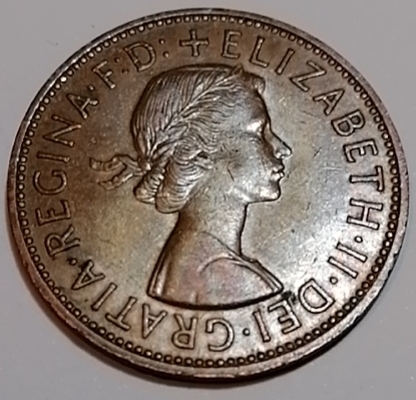 老钱儿钱币徽章拍卖第一场 英国1962年一便士大铜币