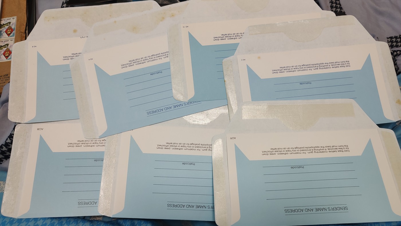 一月邮币社第四期拍卖国际邮票专场 漂亮的澳大利亚航空新邮简7个