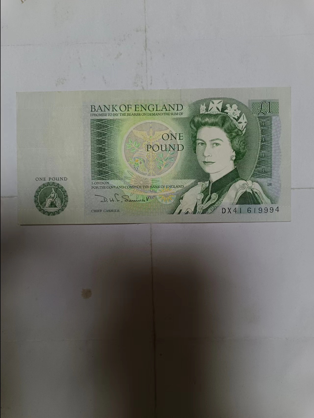 【20231003】非全新纸币第七十三场 英国D序列1镑，好品