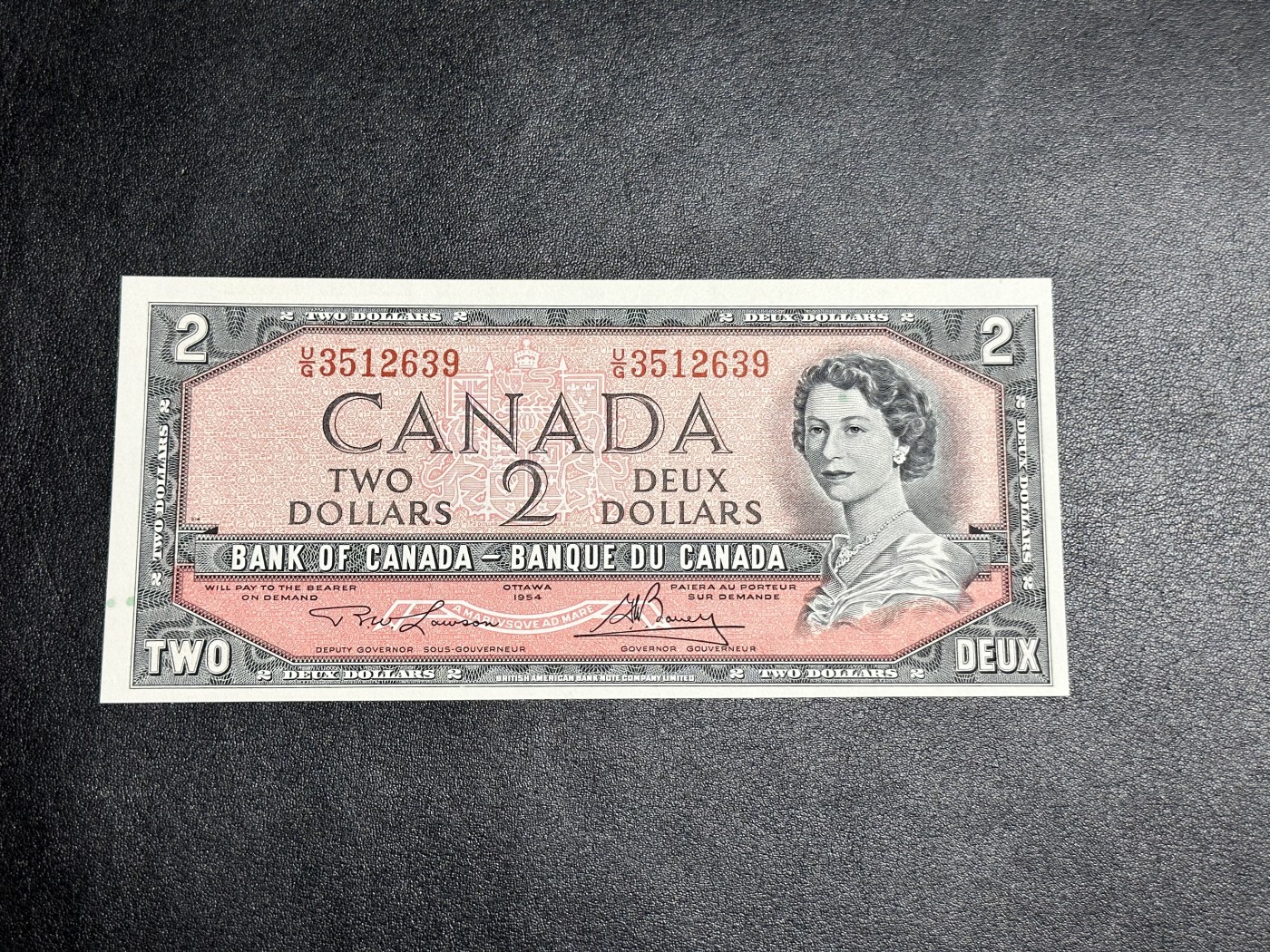 《外钞收藏家》第三百零二期（连拍第一场） 1954年加拿大2元 全新UNC 无47