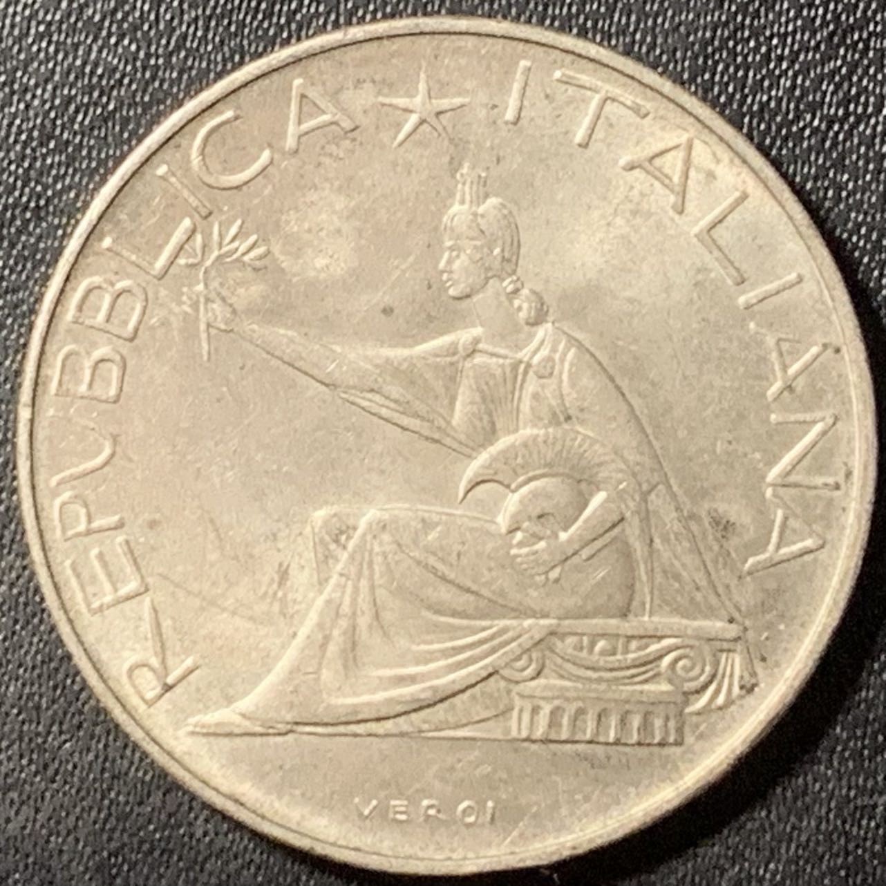 紫瑗钱币——第331期拍卖 意大利 1961年 马车 500里拉 11克 0.835银 UNC