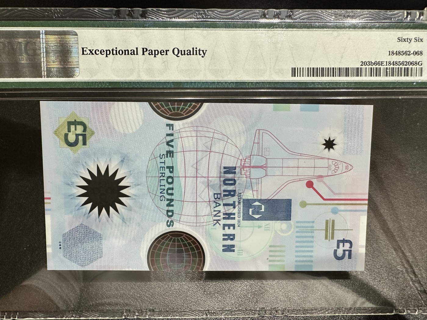 《外钞收藏家》第三百零二期（连拍第一场） 2000年北爱尔兰5镑 无47  PMG66 纪念钞