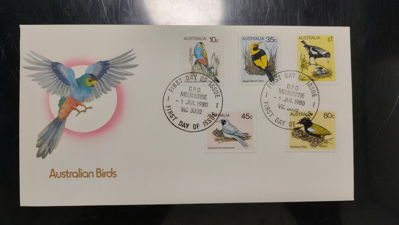 一月邮币社第四期拍卖国际邮票专场 1980年澳大利亚飞鸟套票首日封