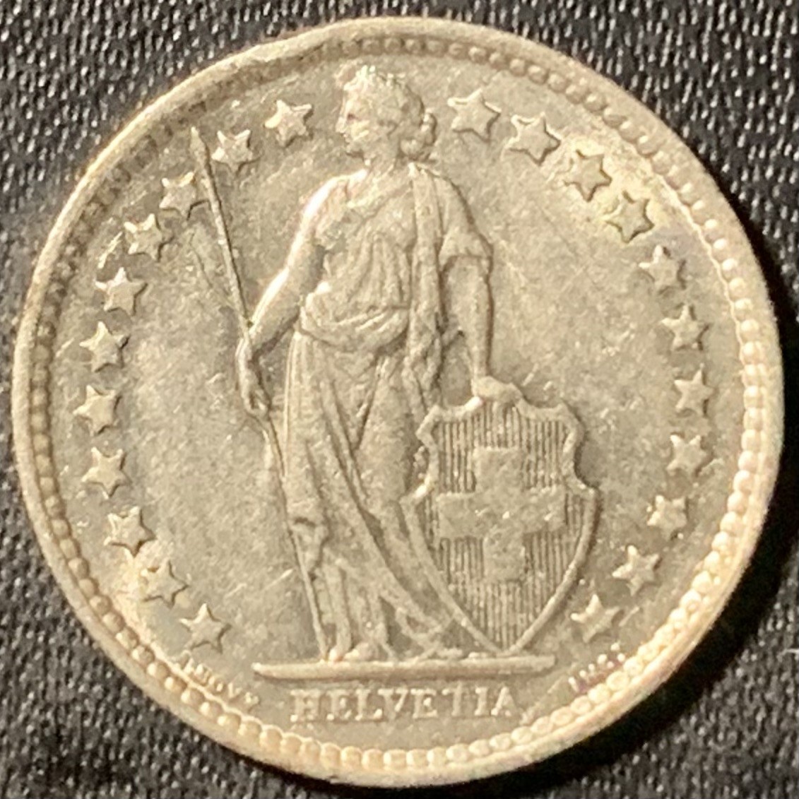 紫瑗钱币——第313期拍卖 瑞士 1964年 赫尔维蒂亚 1/2法郎 2.5克 0.835银 UNC