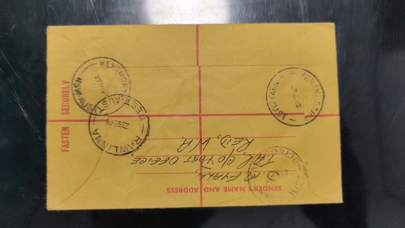 一月邮币社第四期拍卖国际邮票专场 澳大利亚老英皇头实寄封