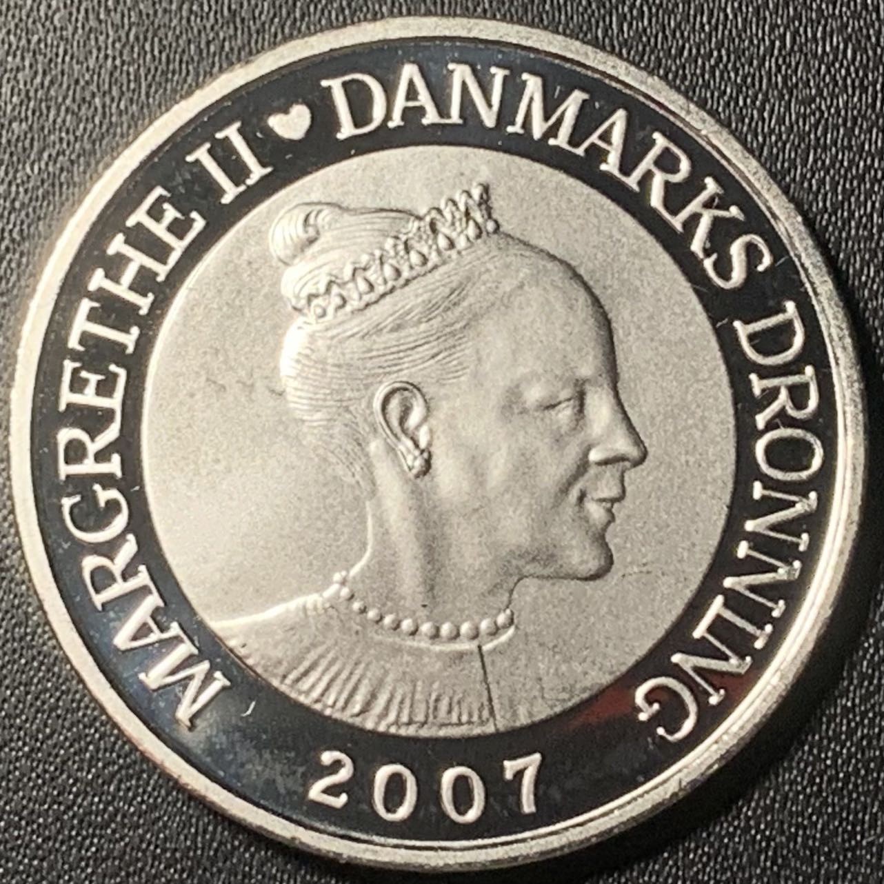 紫瑗钱币——第324期拍卖 丹麦 2007年 2007-2009国际极地年 100克朗 31.1克 0.999银 UNC