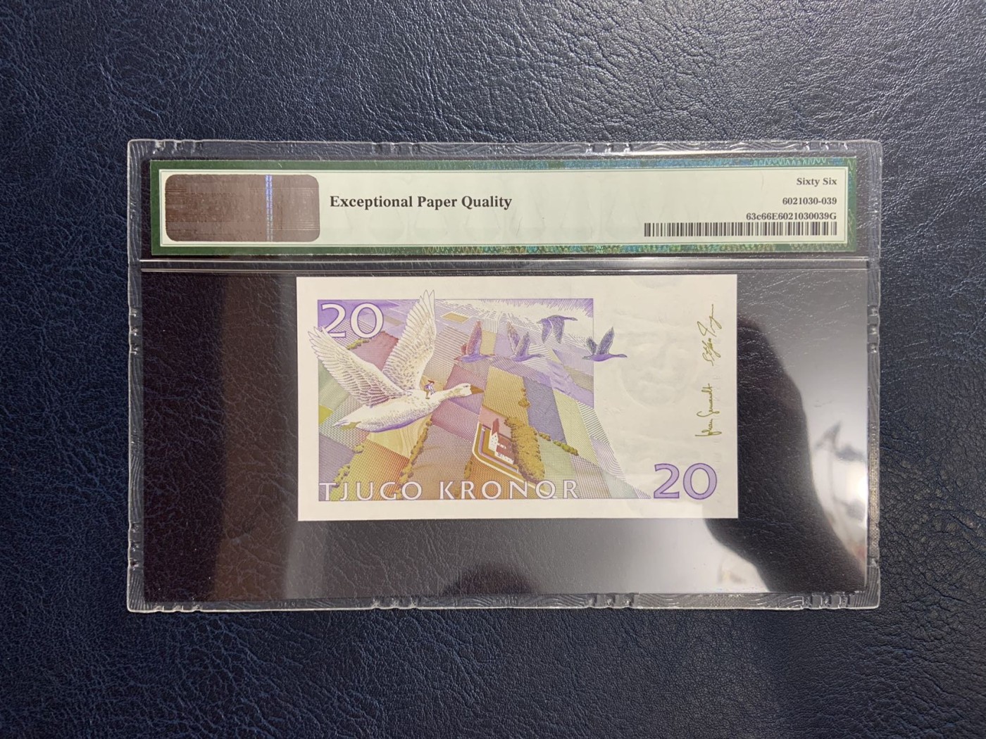 收藏联盟Quantum Auction 第294期拍卖 巴哈马彩背女王珍品 瑞典2006-11年20克朗 PMG66 诺贝尔文学奖得主 拉格洛芙