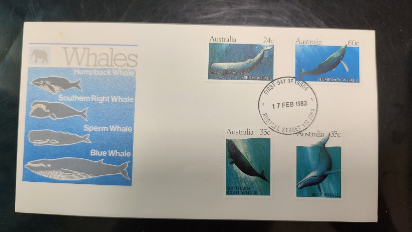 一月邮币社第四期拍卖国际邮票专场 1982年澳大利亚鲸鱼套票首日封