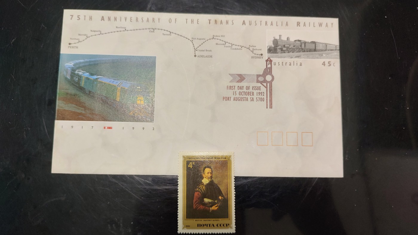 一月邮币社第四期拍卖国际邮票专场 1992年澳大利亚火车邮资封和新票