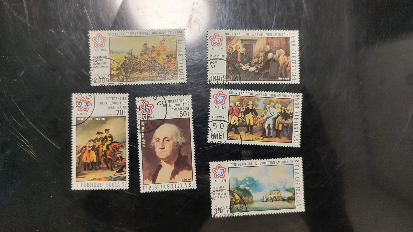 一月邮币社第四期拍卖国际邮票专场 多哥美国独立战争信销套票