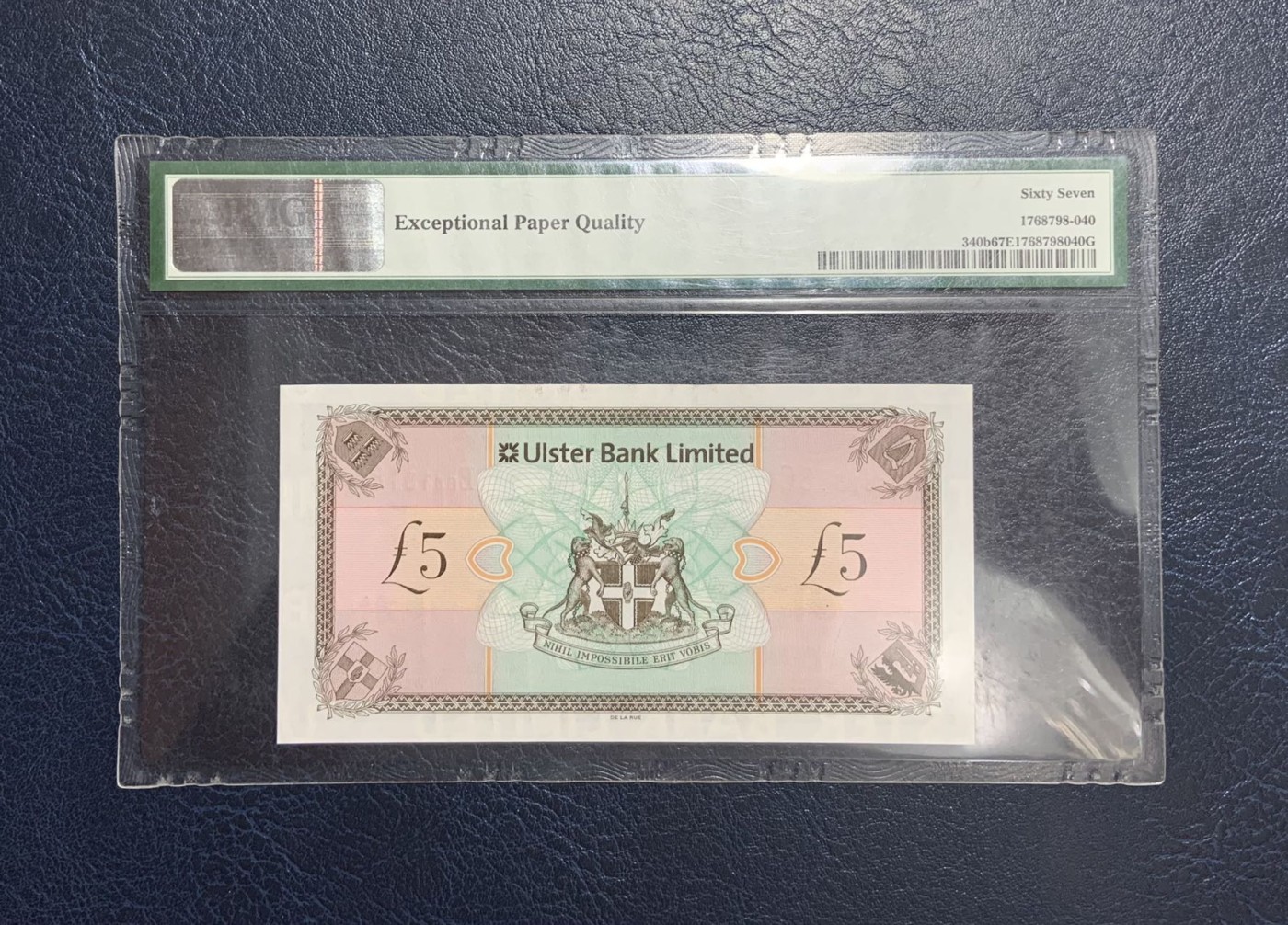 收藏联盟Quantum Auction 第294期拍卖 巴哈马彩背女王珍品 北爱尔兰阿斯特银行2013年5镑 PMG67 号码无47