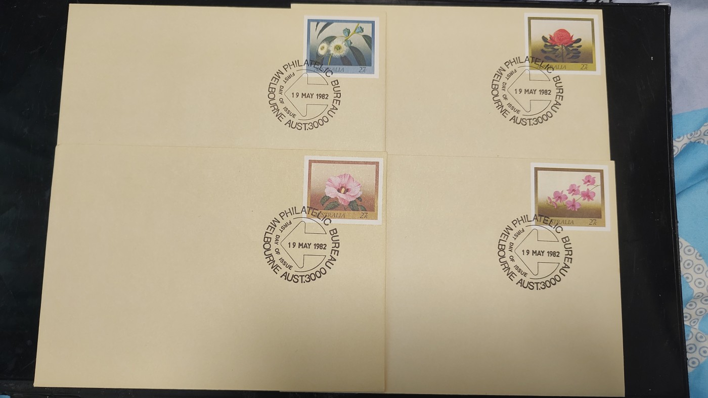 一月邮币社第四期拍卖国际邮票专场 1982年澳大利亚花朵首日封4枚