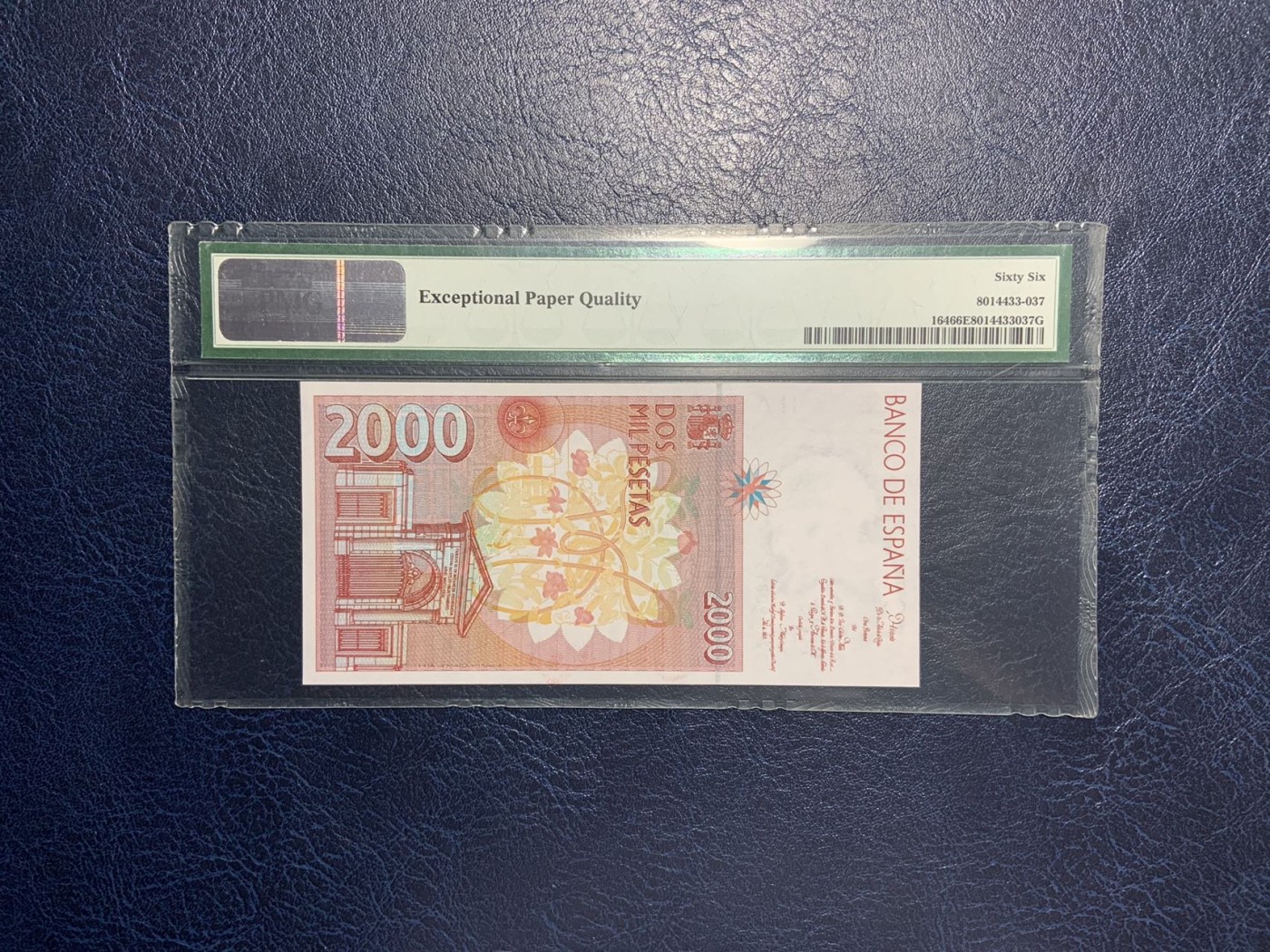 收藏联盟Quantum Auction 第294期拍卖 巴哈马彩背女王珍品 西班牙1992年2000比塞塔 PMG66 植物学家 穆蒂斯