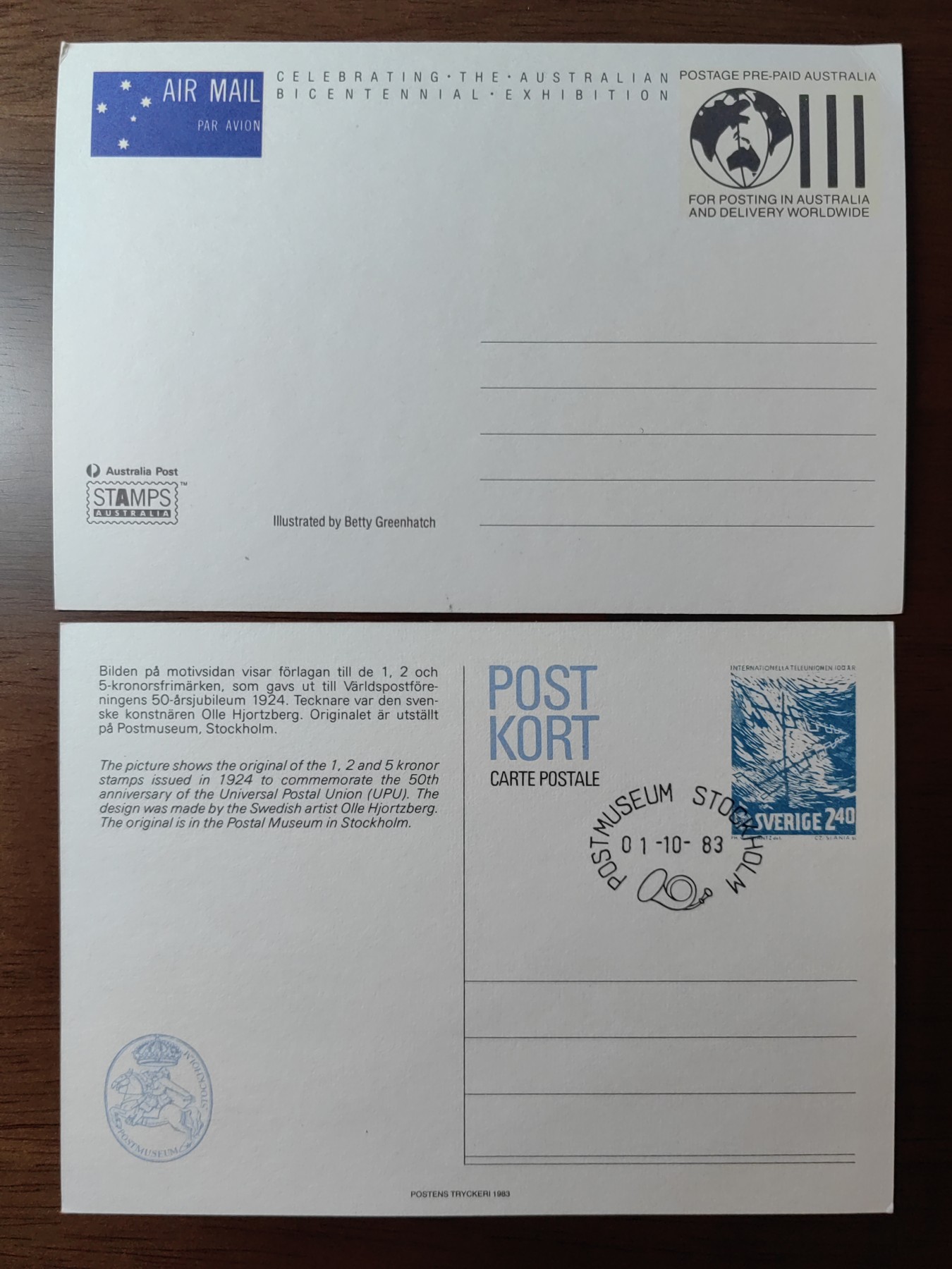 外国邮品精品专场（秒杀）第①②场 万国邮政成立50周年纪念&澳大利亚航空邮件