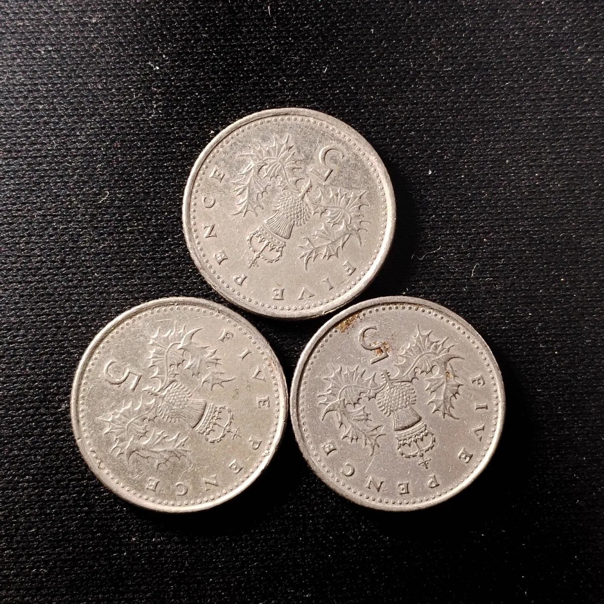 231004专场 英国5便士18mm一组3枚 欧洲外国钱币外币硬币真币收藏4703