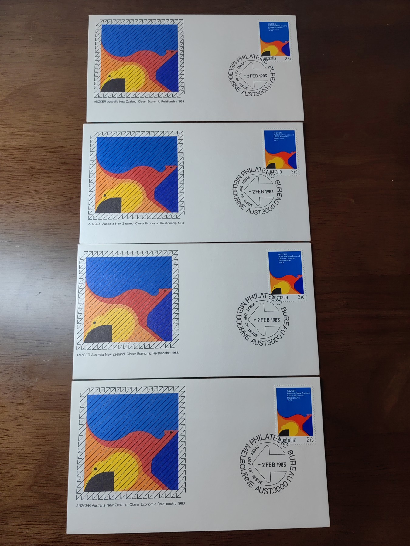 外国邮品精品专场（秒杀）第①②场 澳大利亚新西兰 更密切的经济关系纪念邮封1983年2月2日 