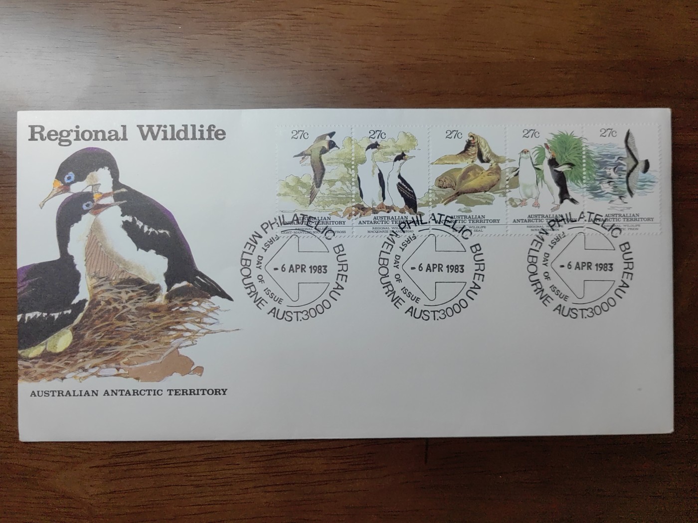 外国邮品精品专场（秒杀）第①②场 1983澳属南极极地动物 连体邮票