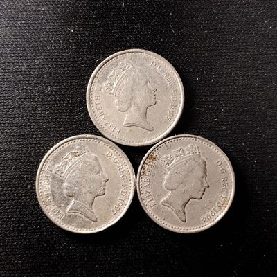 231004专场 - 英国5便士18mm一组3枚 欧洲外国钱币外币硬币真币收藏4703