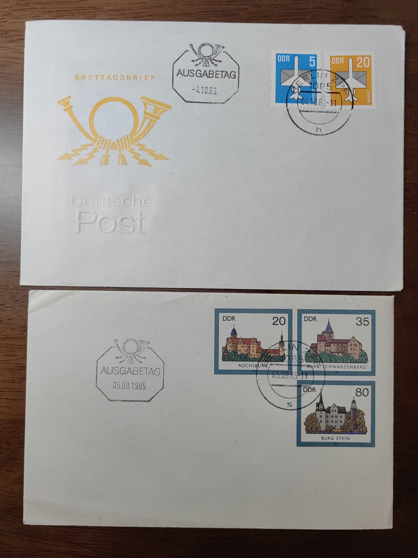 外国邮品精品专场（秒杀）第①②场 80年代东德纪念邮封2件