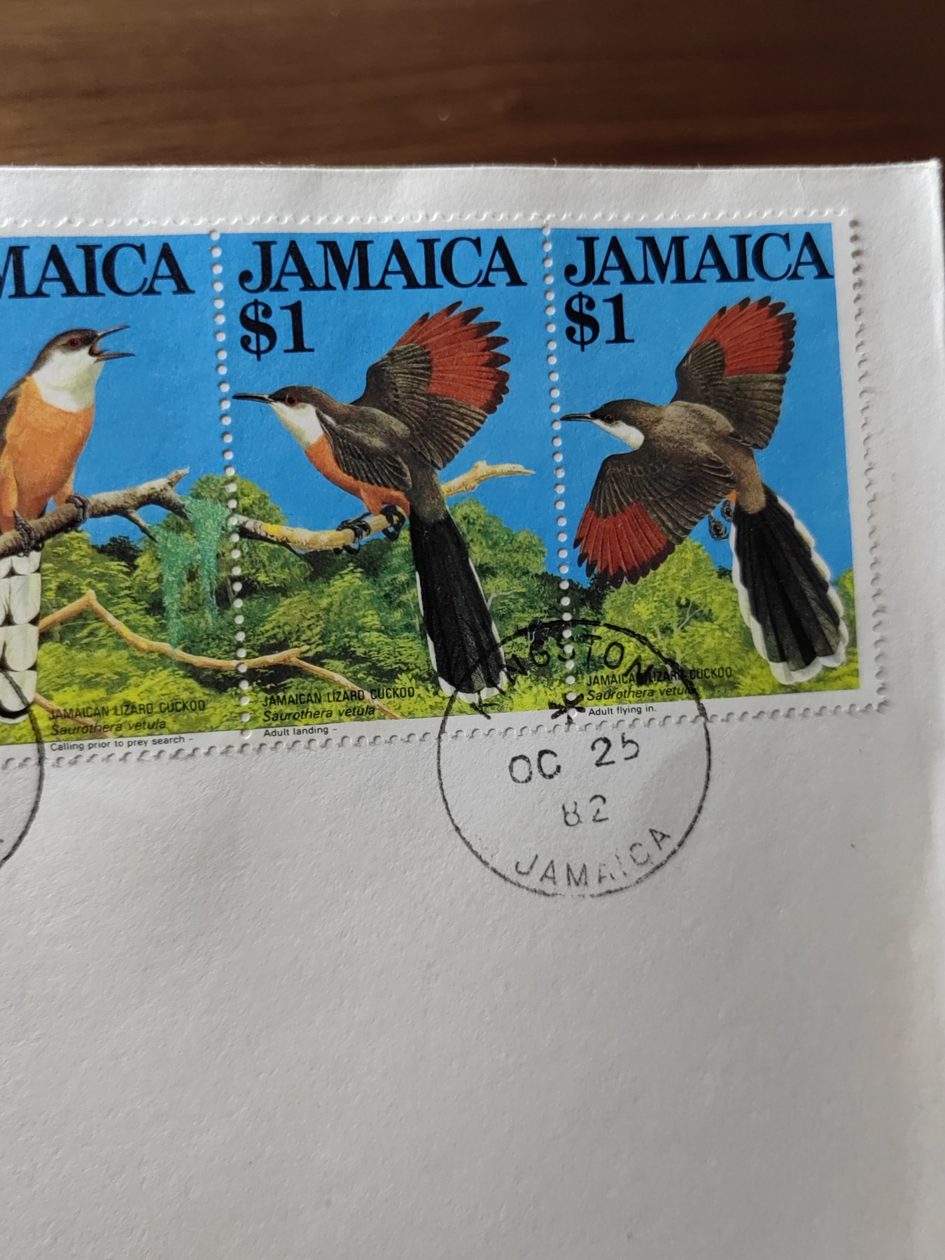 外国邮品精品专场（秒杀）第①②场 1982年牙买加 鸟类连体邮票