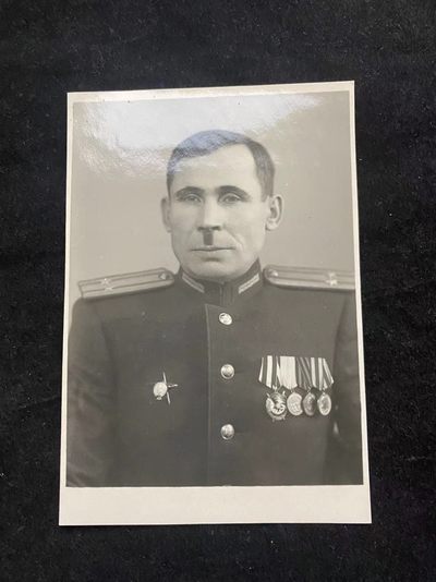 盛世勋华——号角文化勋章邮票专场拍卖第141期 - 列宁格勒保卫者 红旗红星勋章获得者亚历山大·斯捷潘诺夫中校/经典胡子/苏联陆军中校胜利礼服档案照片