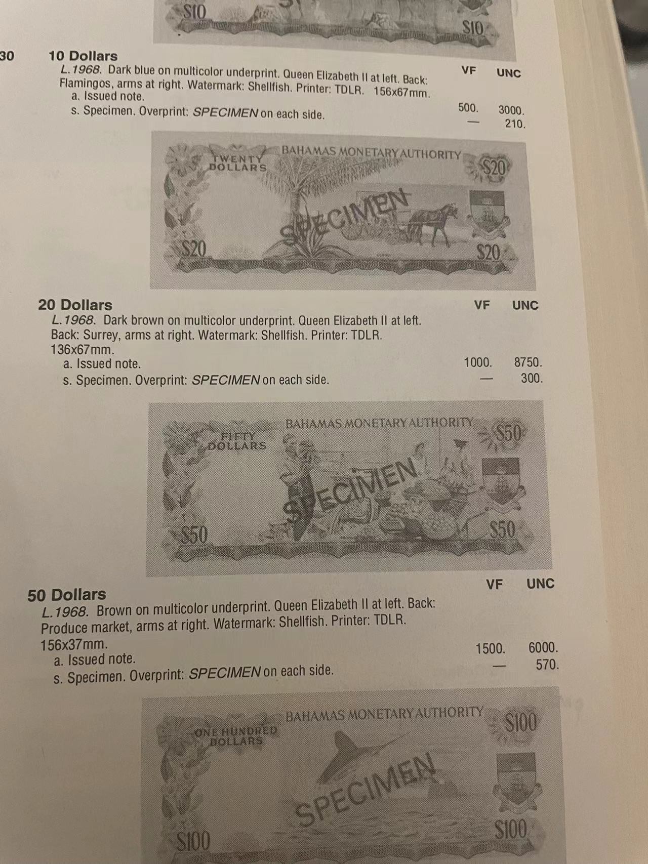 收藏联盟Quantum Auction 第294期拍卖 巴哈马彩背女王珍品 巴哈马1968年彩背版50元  PMG66 无3457朦胧号 国际大拍也罕见的大珍 冠军分