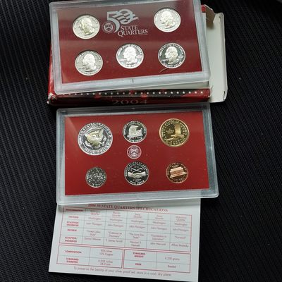 道一币馆币章第十六场 - 原盒证 美国2004年银质PROOF套币11枚套 