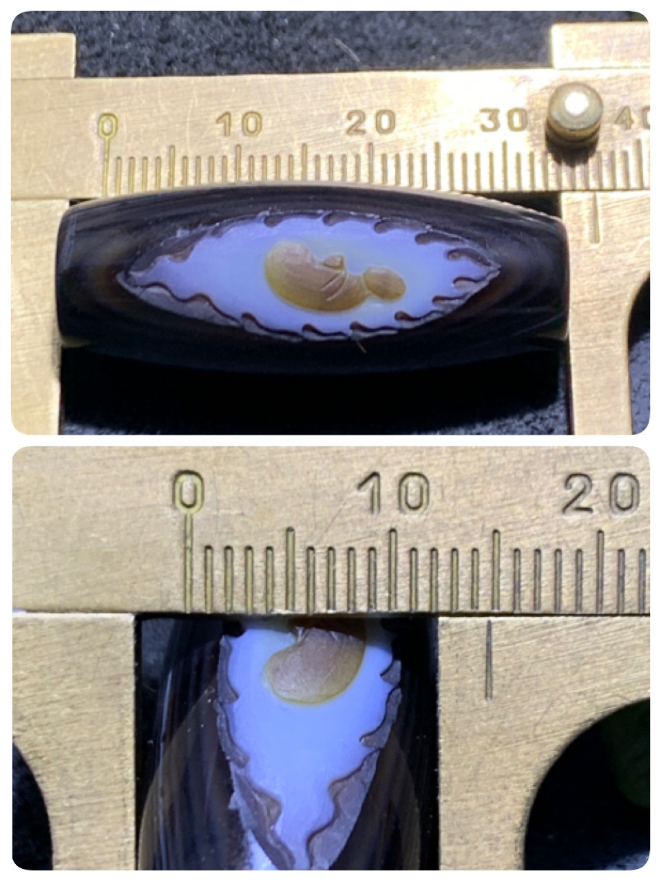 药师玛瑙手工雕刻一心向佛随形桶珠一颗