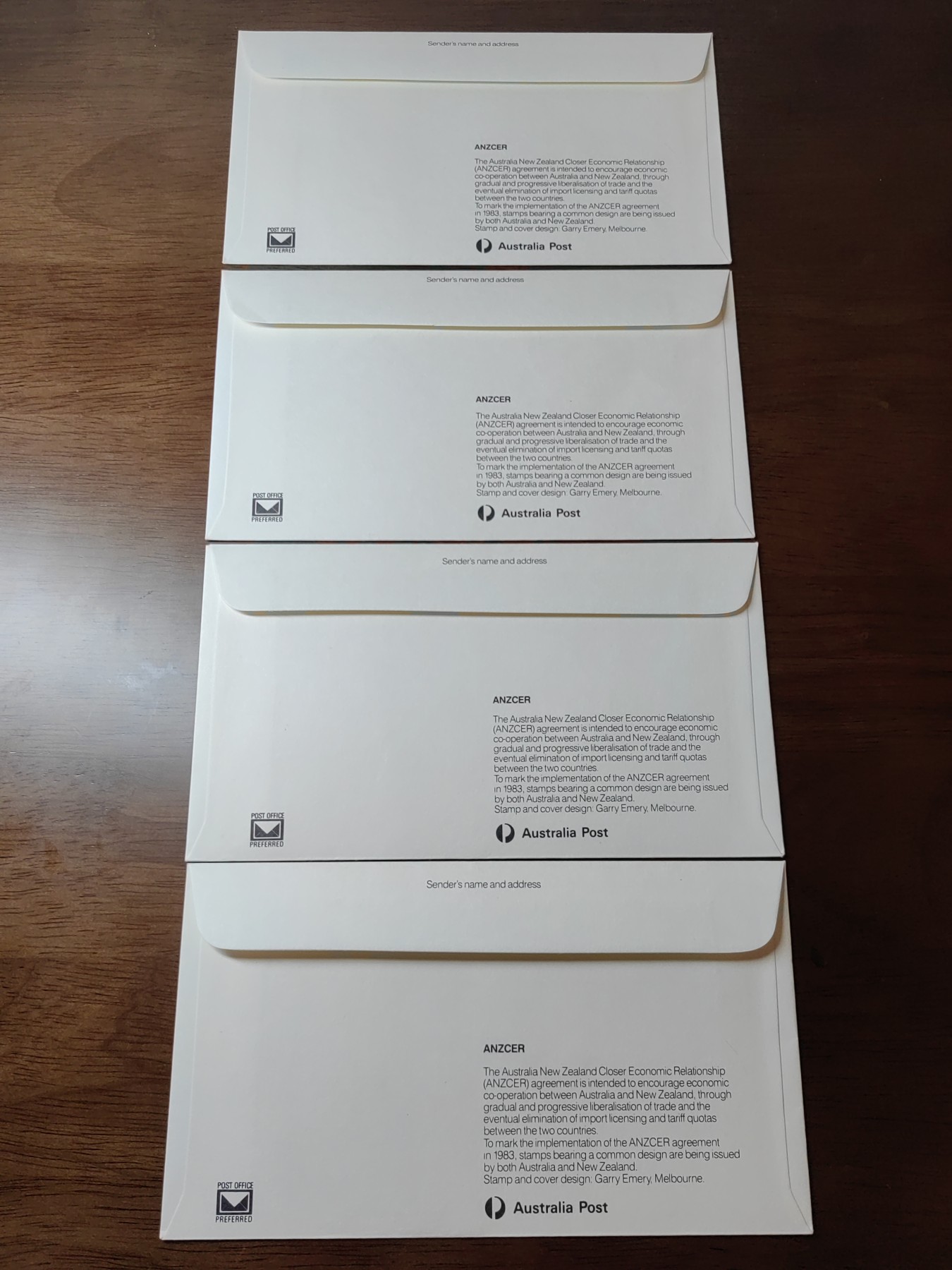 外国邮品精品专场（秒杀）第①②场 澳大利亚新西兰 更密切的经济关系纪念邮封1983年2月2日 