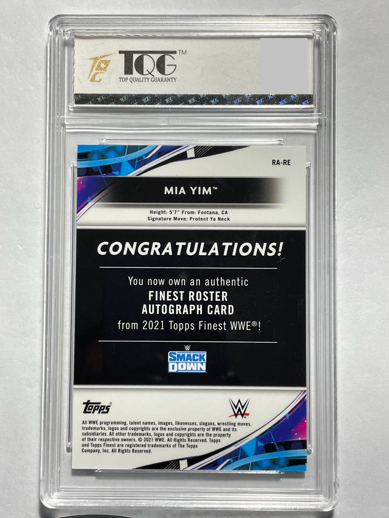 【德藏】·第5期 ·卡牌拍卖 -{ NBA,MLB,WWE···超多亲签卡 } 全场包邮 Topps 2021 WWE MIA YIM 亲签卡 TQG 极限9.5 签名10