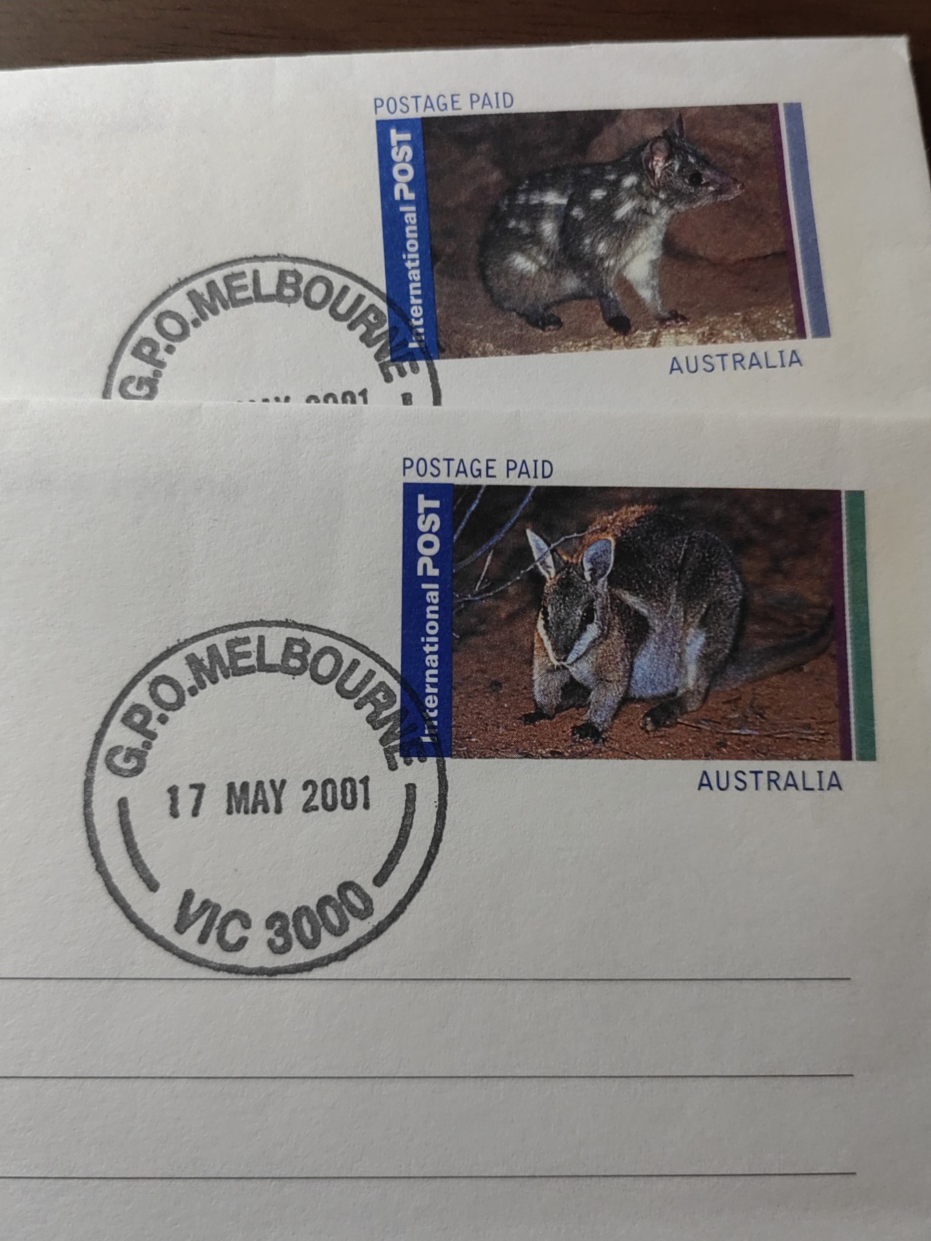 外国邮品精品专场（秒杀）第①②场 澳大利亚动物主题 邮简封4件