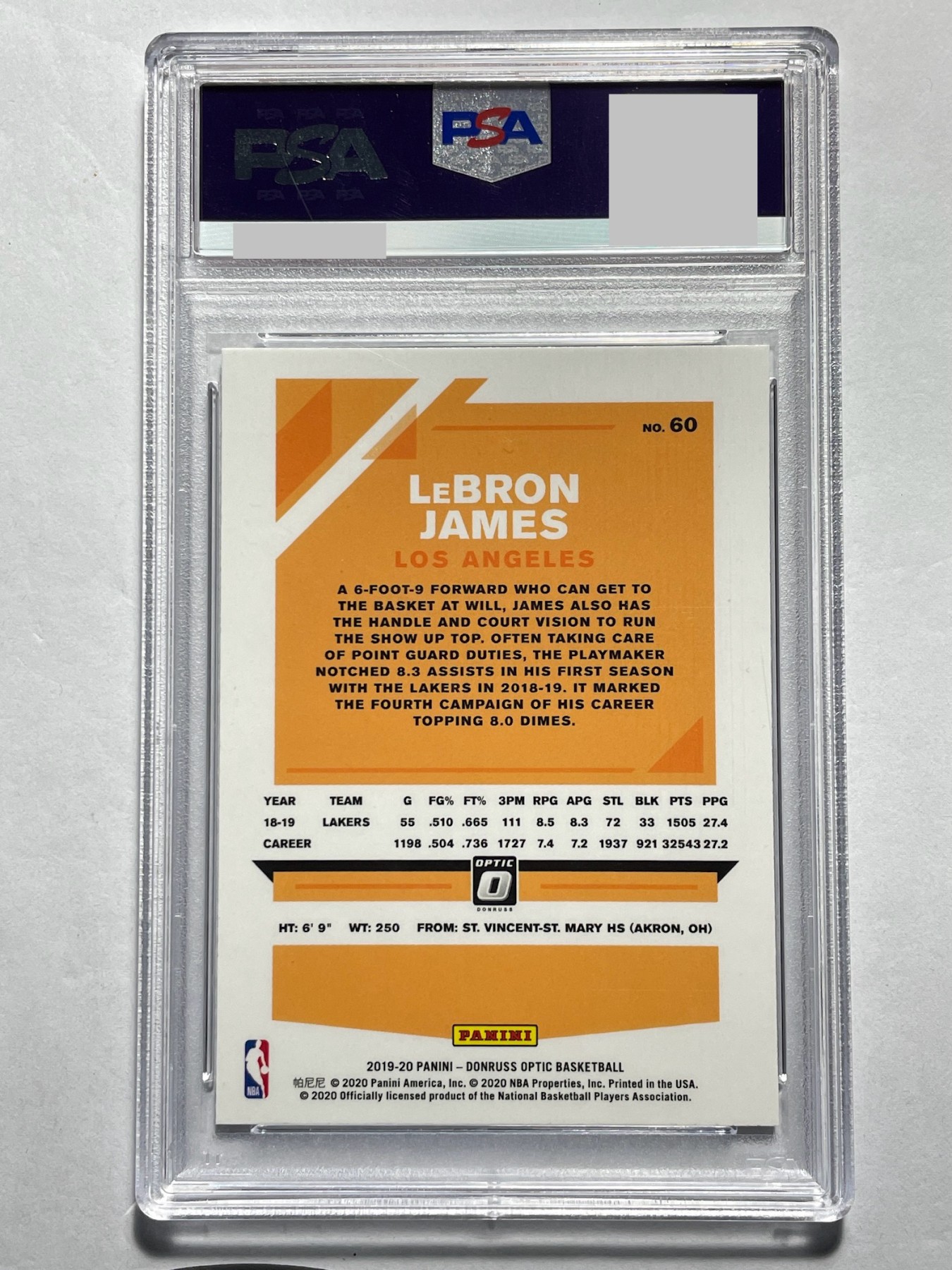 【德藏】·第5期 ·卡牌拍卖 -{ NBA,MLB,WWE···超多亲签卡 } 全场包邮 Panini 2019 Donruss 洛杉矶湖人队 勒布朗·詹姆斯 特卡 PSA 10