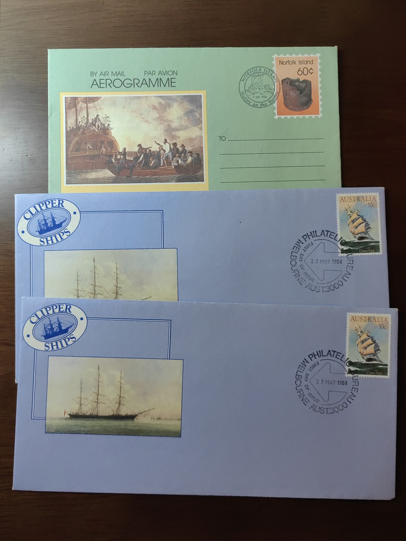 外国邮品精品专场（秒杀）第①②场 澳大利亚剪切船和邮在赏金号上简封