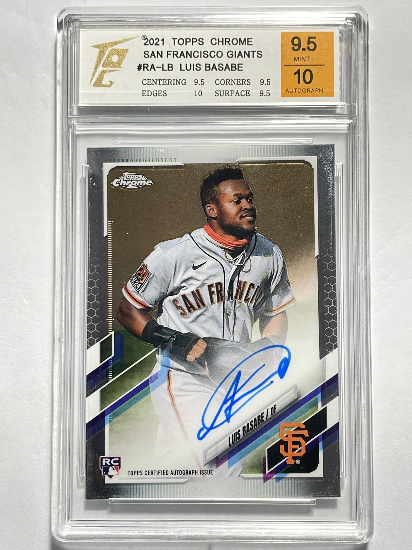 【德藏】·第5期 ·卡牌拍卖 -{ NBA,MLB,WWE···超多亲签卡 } 全场包邮 Topps Bowman 2021 MLB 旧金山巨人队 LUIS BASABE 新秀 亲签卡 卡签 TQG 9.5 签名10