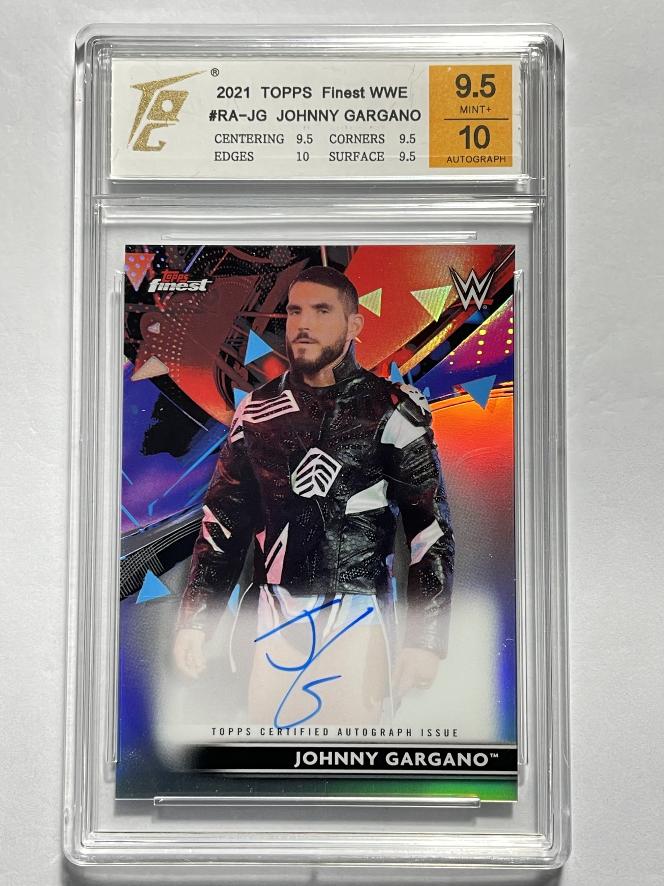 【德藏】·第5期 ·卡牌拍卖 -{ NBA,MLB,WWE···超多亲签卡 } 全场包邮 Topps 2021 WWE JOHNNY GARGANO 亲签卡 卡签 TQG 9.5 签名10