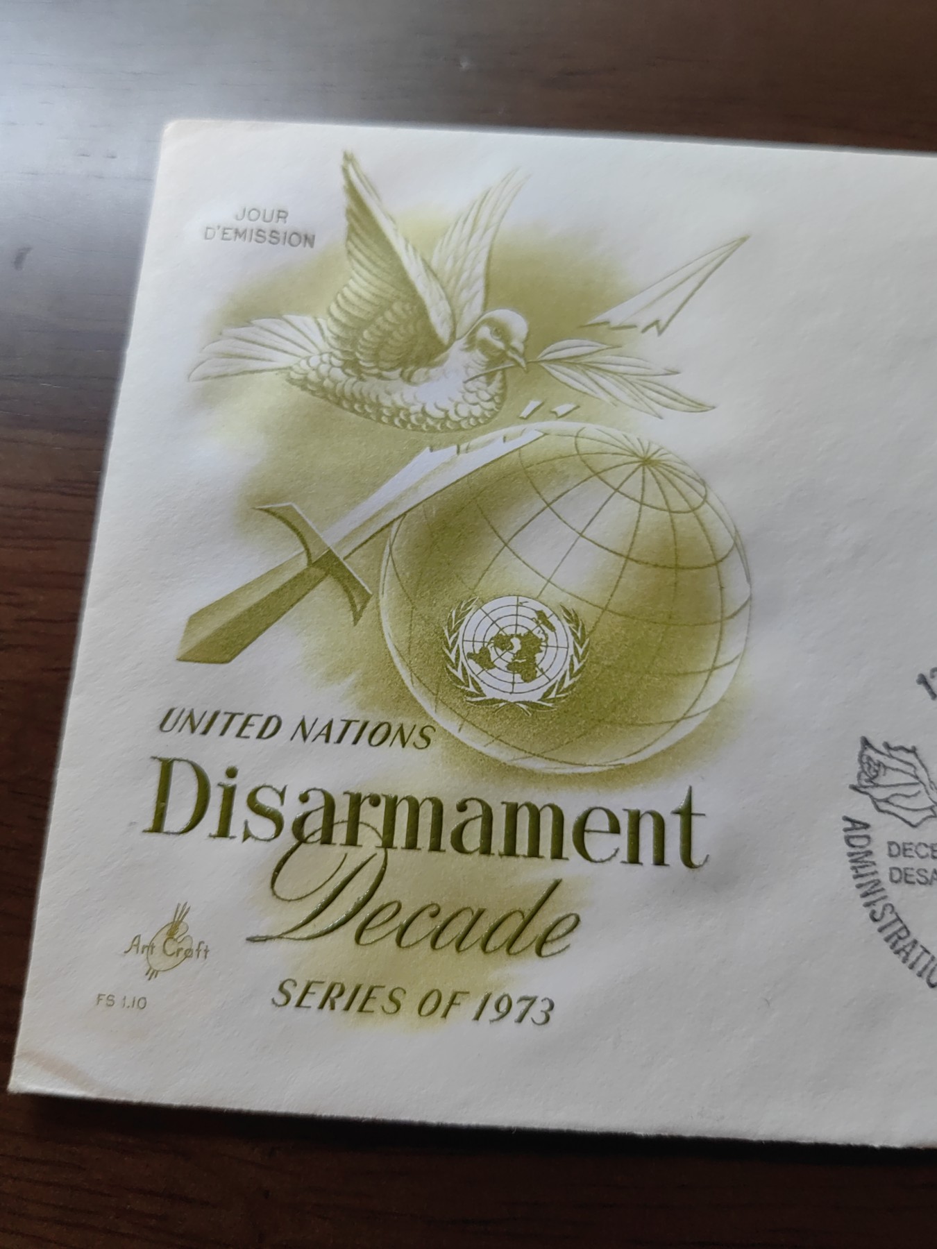 外国邮品精品专场（秒杀）第①②场 联合国 日内瓦1973年 裁军军事 航空纪念邮封