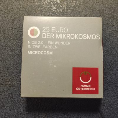 0起1加-纯粹捡漏拍-244双节炸场包邮连拍第八场神圣降临的最强返场 - 奥地利2017年25欧元微观世界银铌双金属精制纪念银币-盒证全