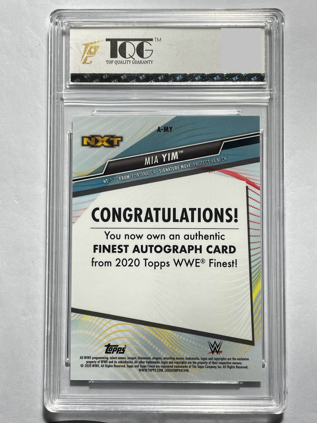 【德藏】·第5期 ·卡牌拍卖 -{ NBA,MLB,WWE···超多亲签卡 } 全场包邮 Topps 2020 WWE MIA YIM 亲签卡 卡签 TQG 9.5 签名10