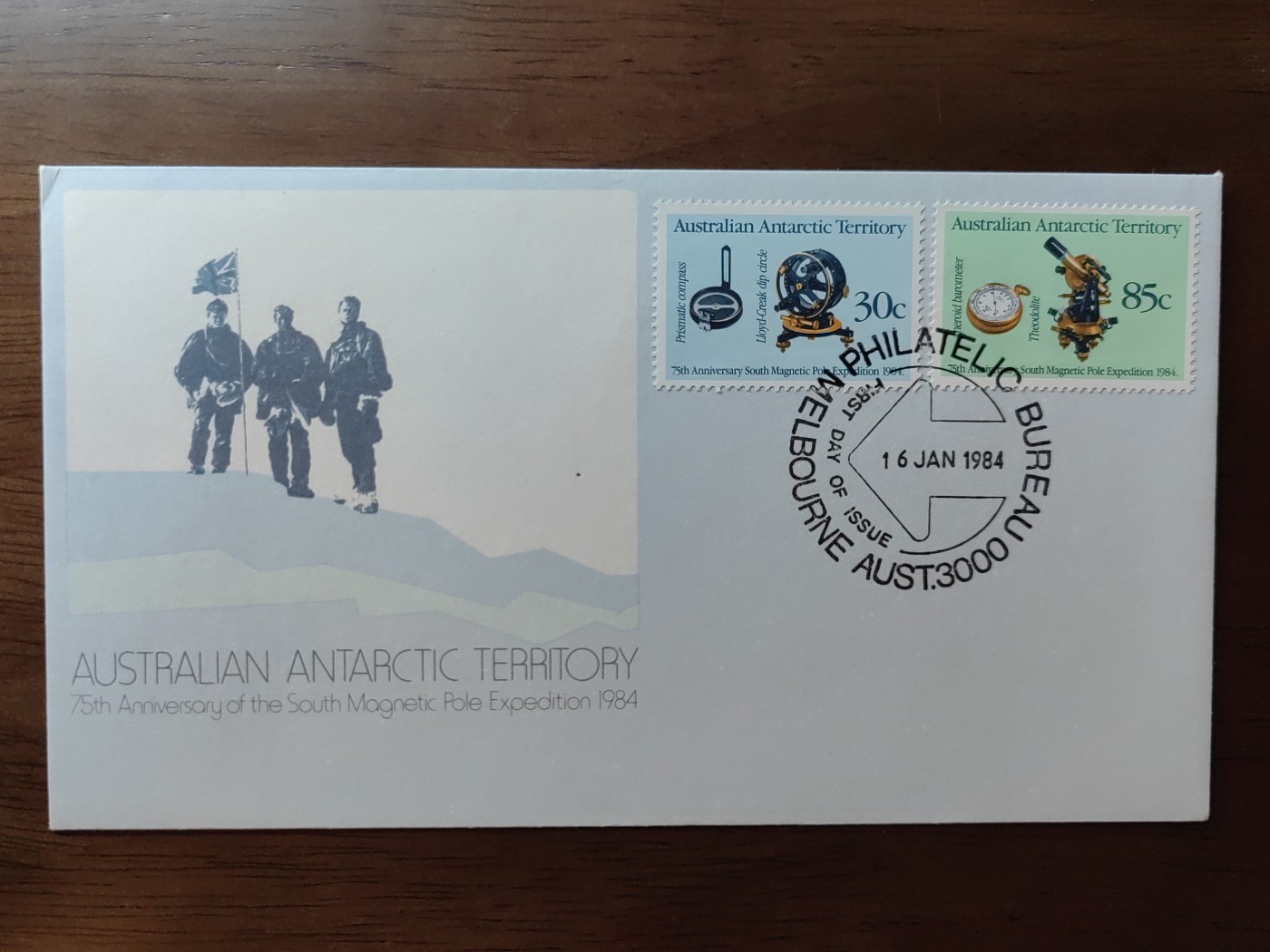 外国邮品精品专场（秒杀）第①②场 澳属 南极领地 1984年 科学考察仪器 指南针 气压计 