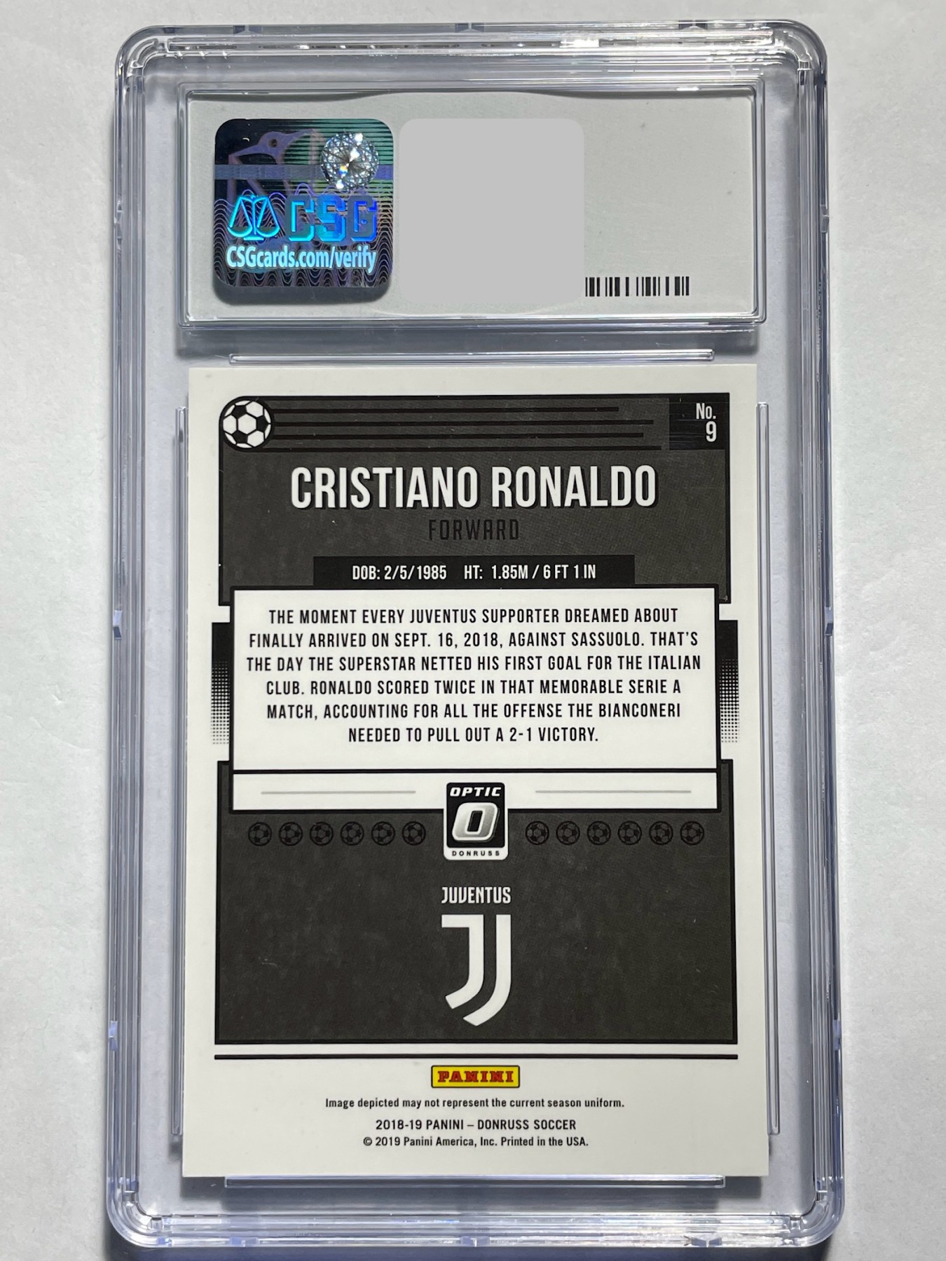 【德藏】·第5期 ·卡牌拍卖 -{ NBA,MLB,WWE···超多亲签卡 } 全场包邮 Panini Donruss 2018-19赛季 尤文图斯 C罗 CSG 9